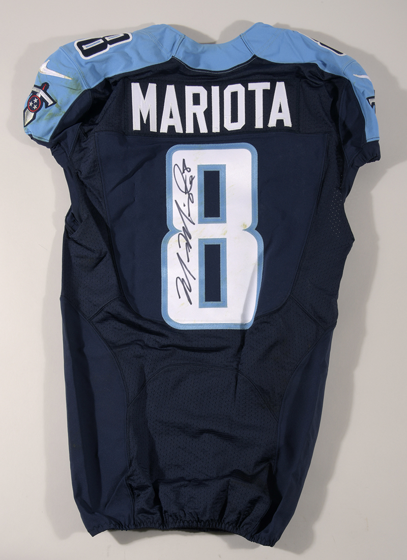 Pre Owned NIKE MARCUS MARIOTA TENNESSEE TITANS SALUTE TO SERVICE JERSEY