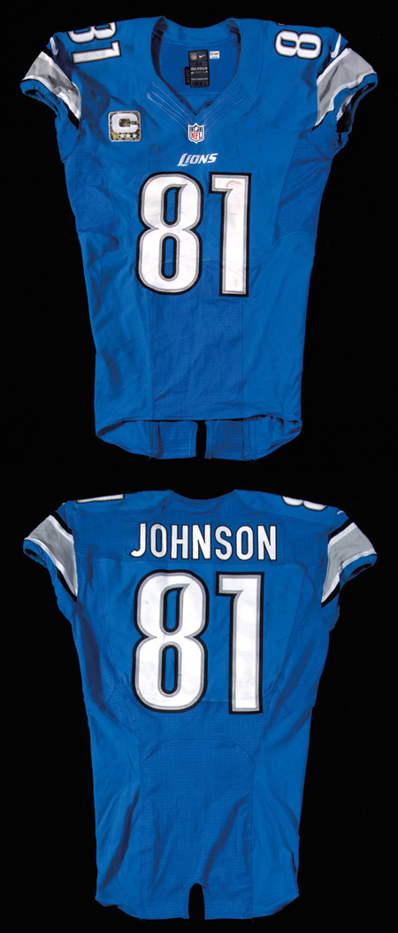 calvin johnson game worn jersey