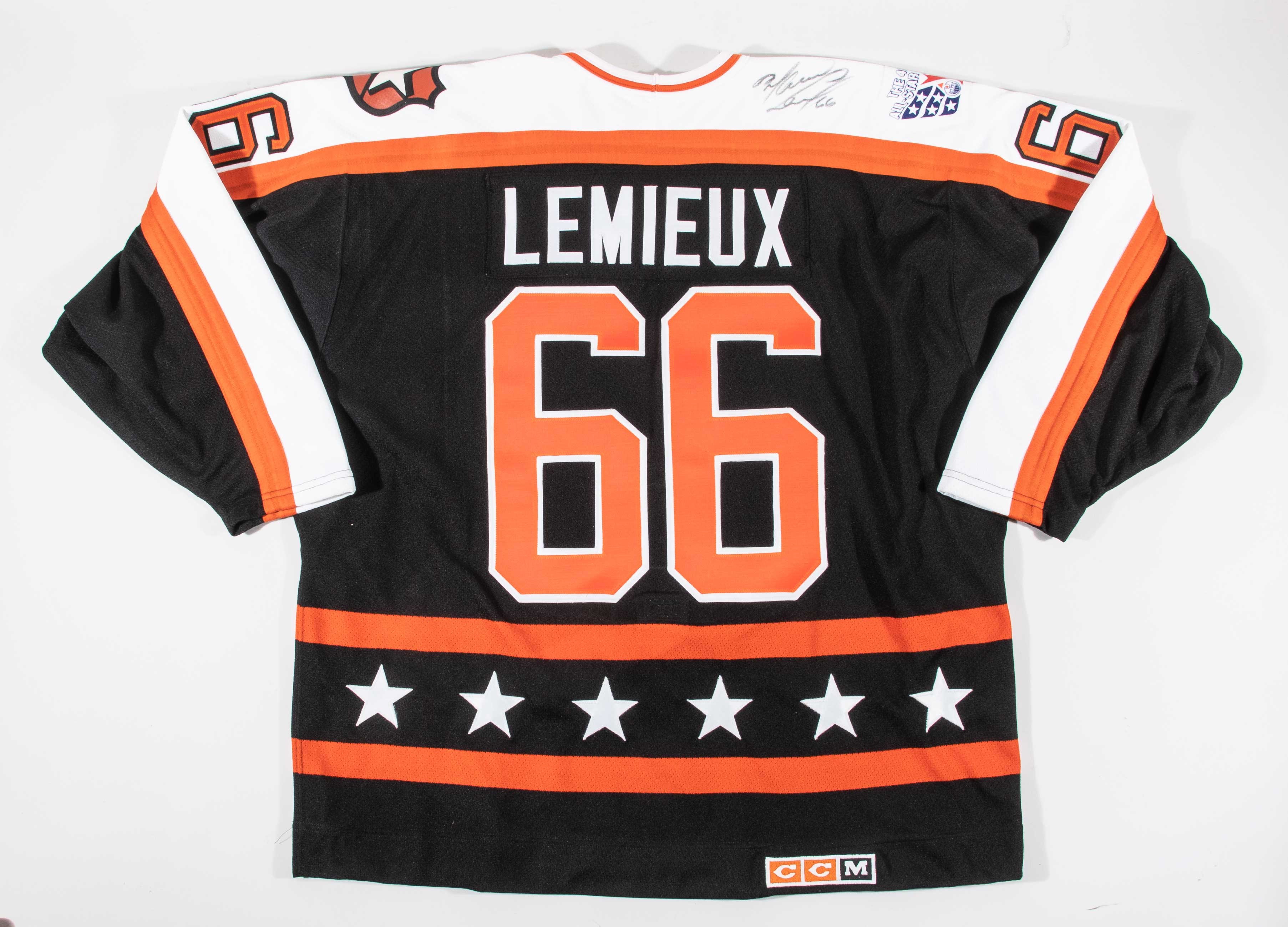 Mario Lemieux on X: Want the sweet Wales Conference All-Star Jersey signed  & worn by Mario himself at the 2017 Lemieux Camp? Bid now:    / X