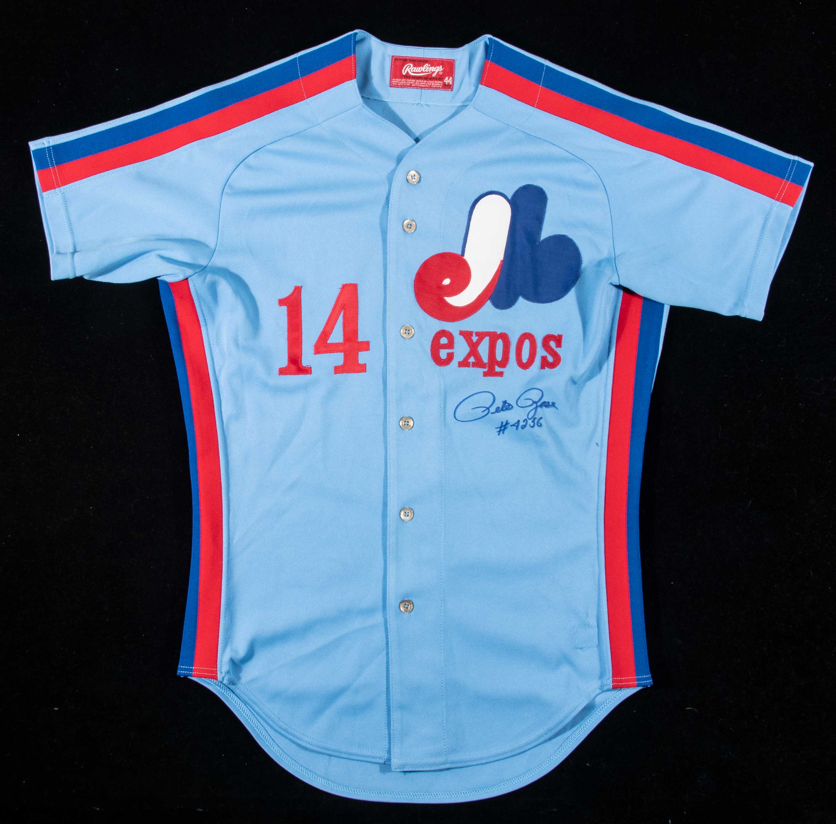 1984 Pete Rose 4,000th Hit Game Worn Montreal Expos Uniform