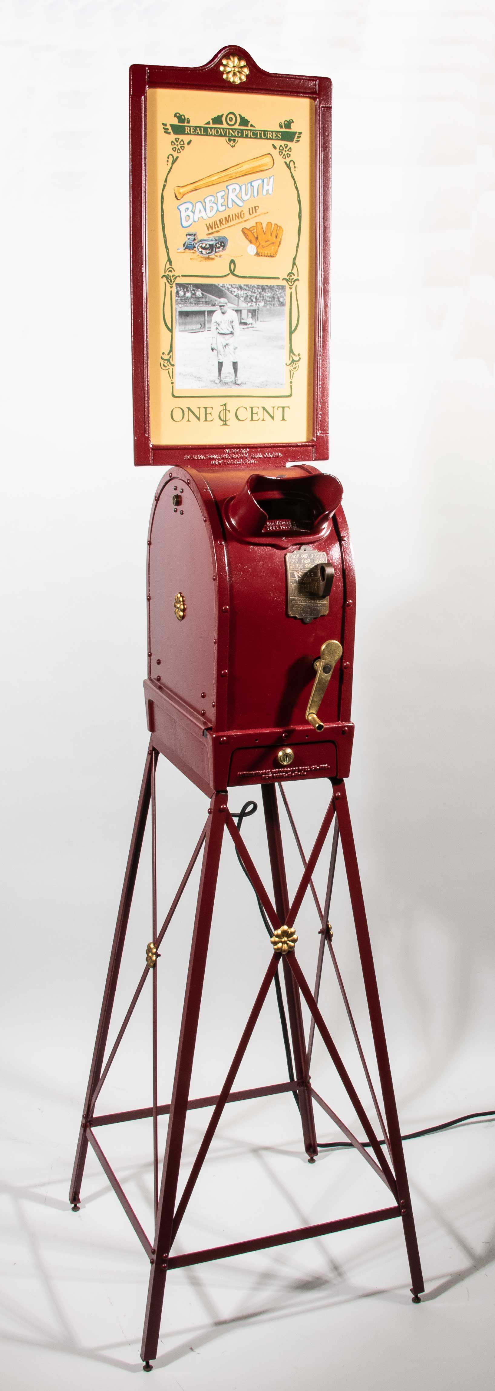 Rare vintage coin operated machine featuring a... | Barnebys