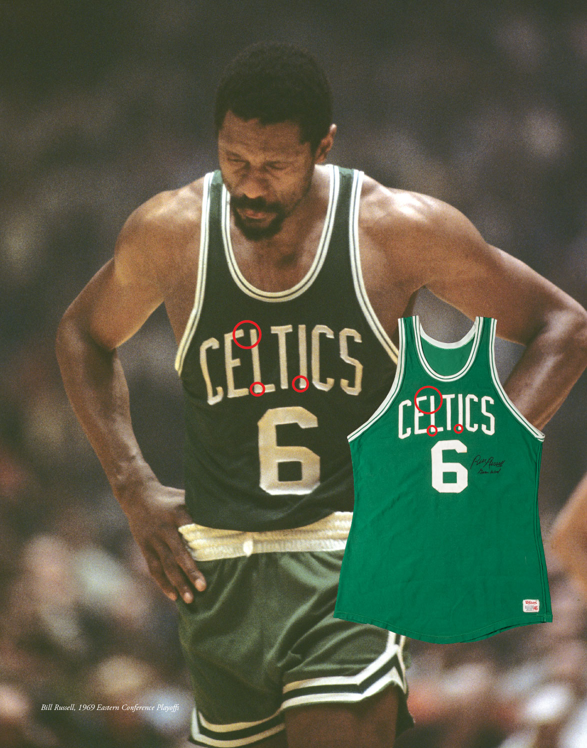 Lot Detail - Bill Russell Autographed White Celtics Jersey