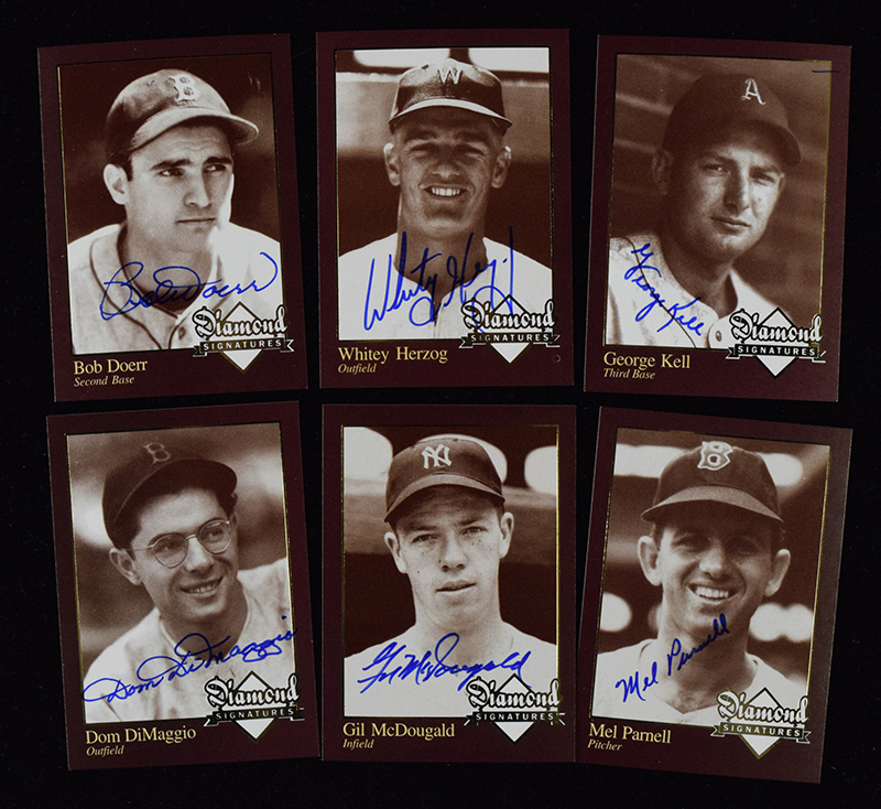 Johnny Pesky Signed Six of Diamonds Playing Card (SGC)