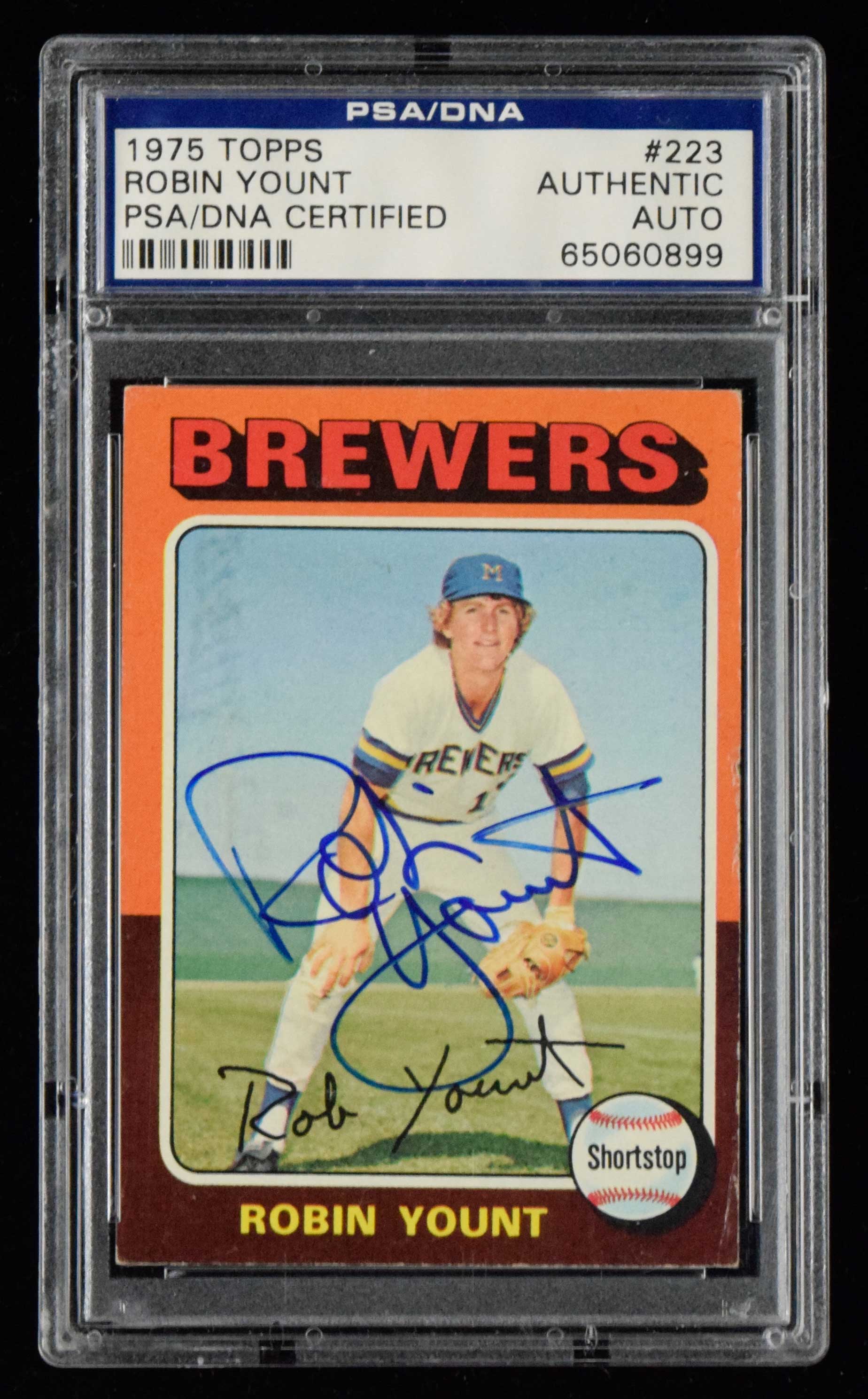 Robin Yount signed 1975 Topps rookie card - PSA/DNA (VG/EX) | Barnebys