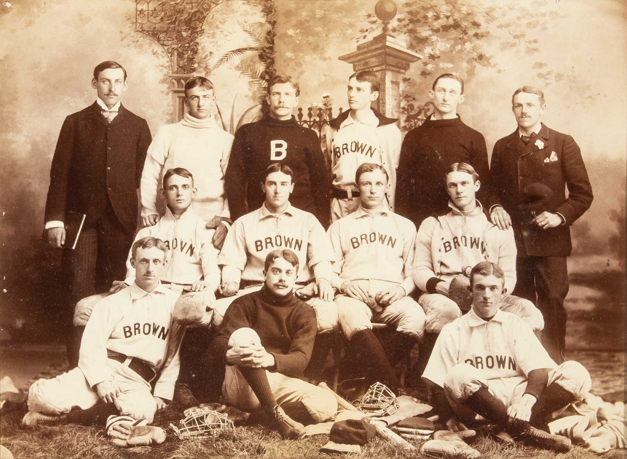 Large format Brown University baseball team photograph... Barnebys