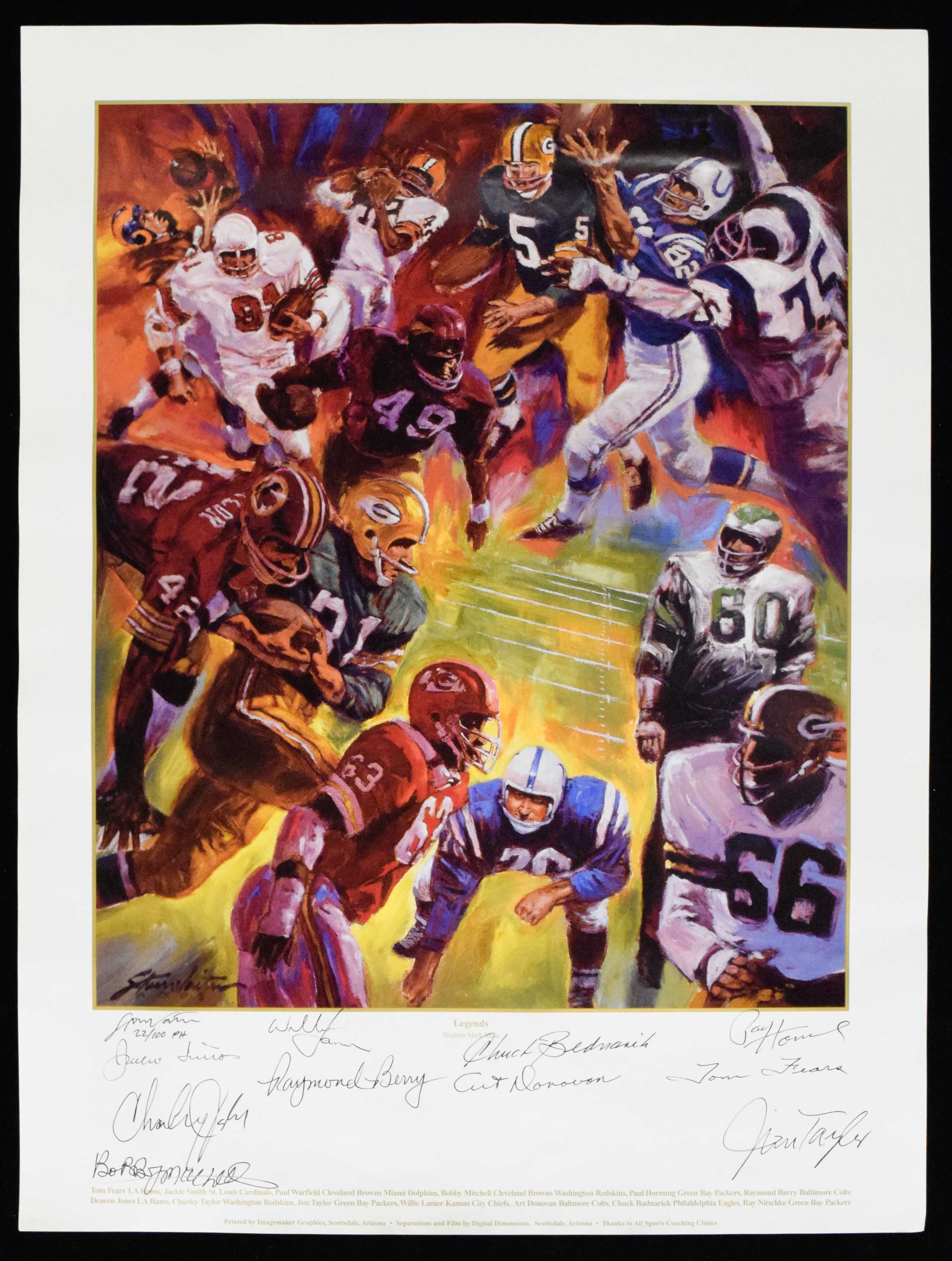 NFL Legends by Stephen Mark Voita.  Nfl football art, Football art, Nfl  football players